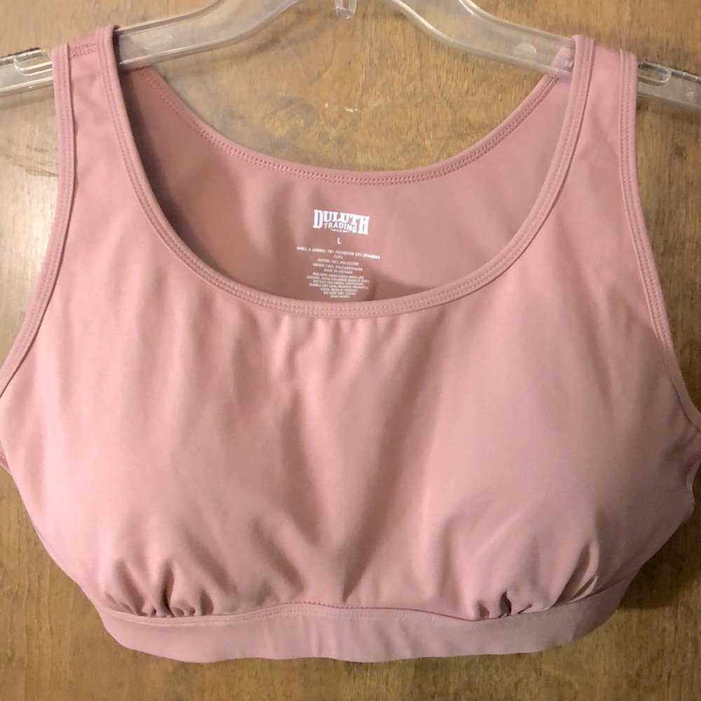 Duluth Trading Co. Mauve Sports Bra. L